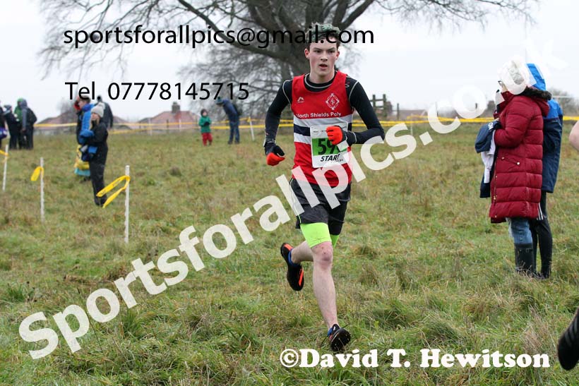Mens under-20s, 2021 North Eastern Cross Country Championships, Sedgefield. Photo: David T. Hewitson/Sports for All Pics
